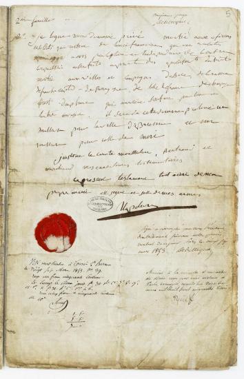 Testament de napoleon ier page 5 archives nationales champagne ardennes